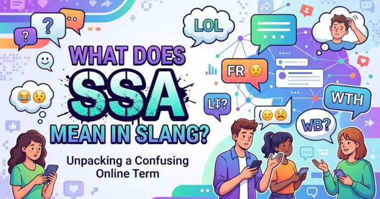 Gernate a feature image of blogย on title :What Does SSA Mean in Slang?